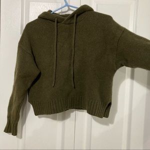 Aritzia Babaton Lux Cashmere Hoodie dark green